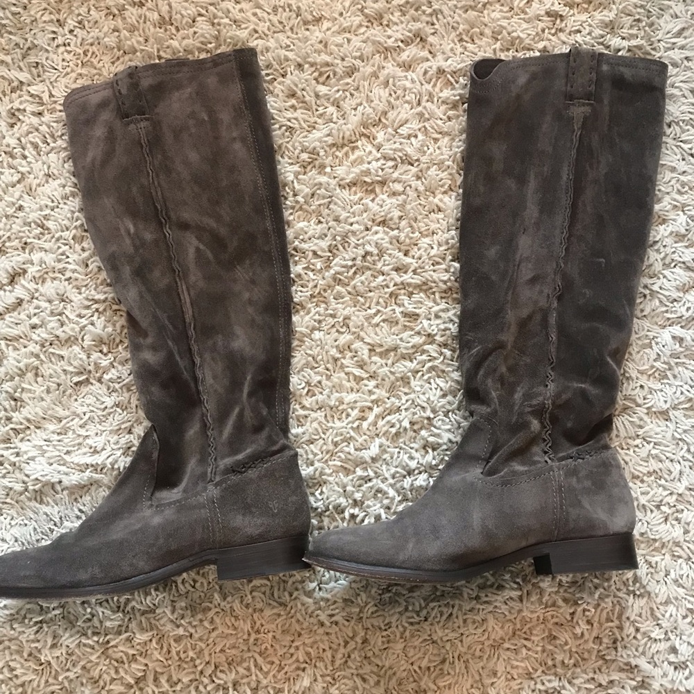 Frye cara tall boots oil suede